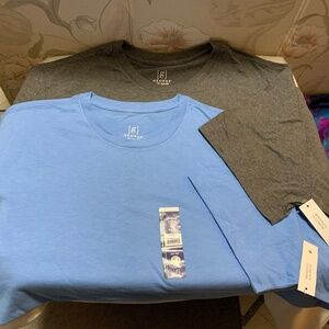 Lot of Two (2) George Moisture Wicking T Shirts 1 Blue, 1 Gray 3XL (54-56) - NWT